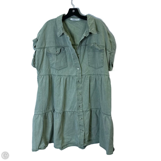 Dress Casual Short By Chicsoul In Green, Size: 2x