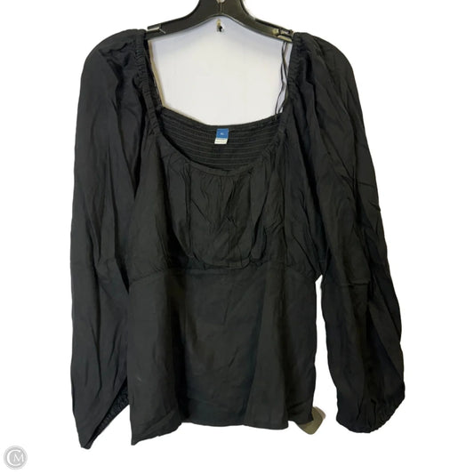 Top Long Sleeve By Old Navy In Black, Size: Xl