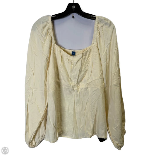 Top Long Sleeve By Old Navy In Cream, Size: Xl