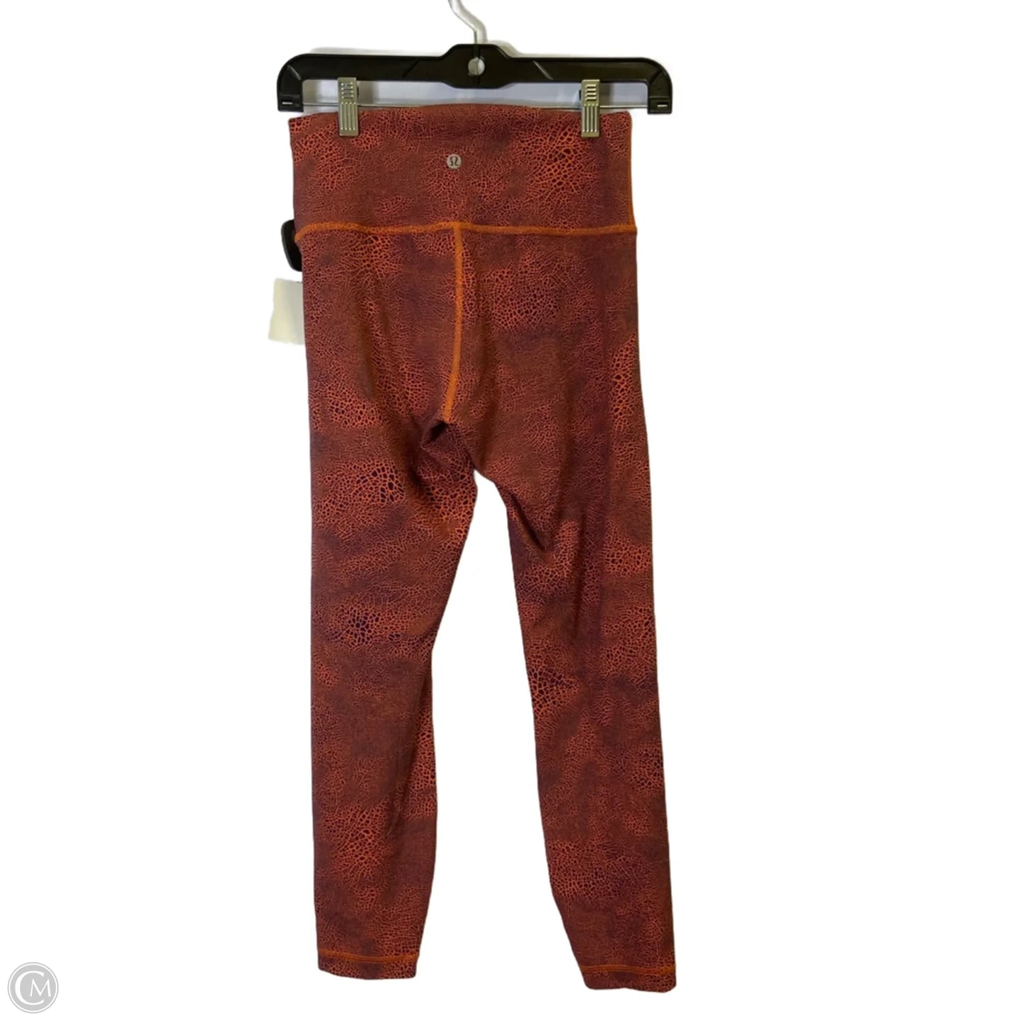 Athletic Leggings By Lululemon In Orange, Size: 8