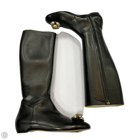 Boots Luxury Designer By Gucci In Black, Size: 9.5