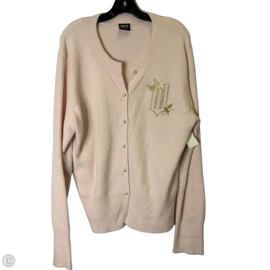 Sweater Cardigan By Clothes Mentor In Pink, Size: Xxl