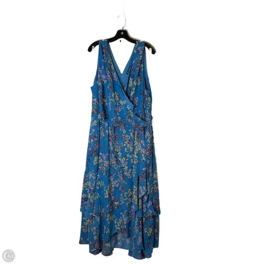 Dress Casual Midi By Inc In Blue, Size: 22