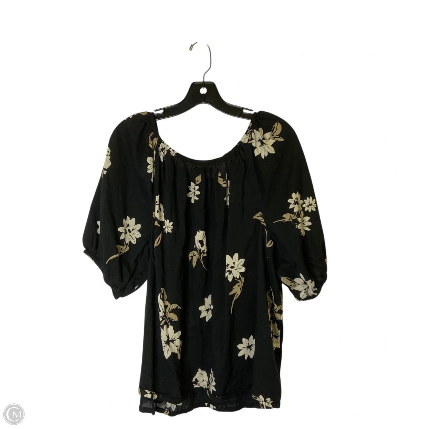 Top Short Sleeve By Sonoma In Black, Size: 2x