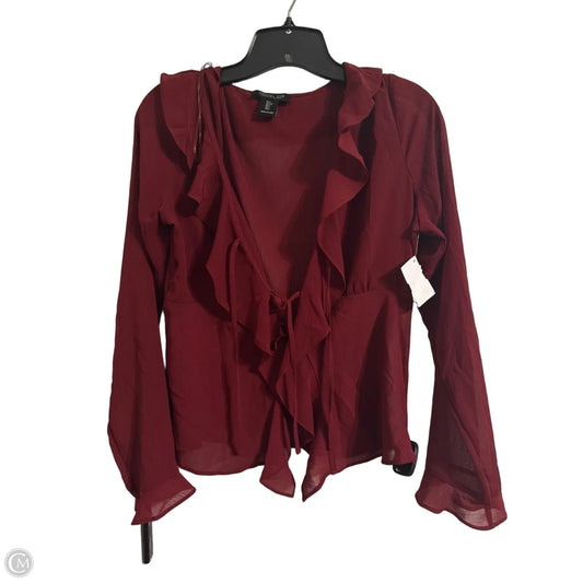 Top Long Sleeve By Rachel Zoe In Red, Size: S