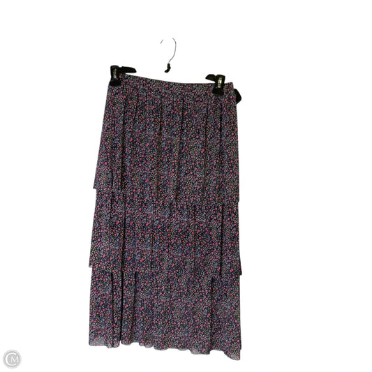 Skirt Midi By Clothes Mentor In Floral Print, Size: L