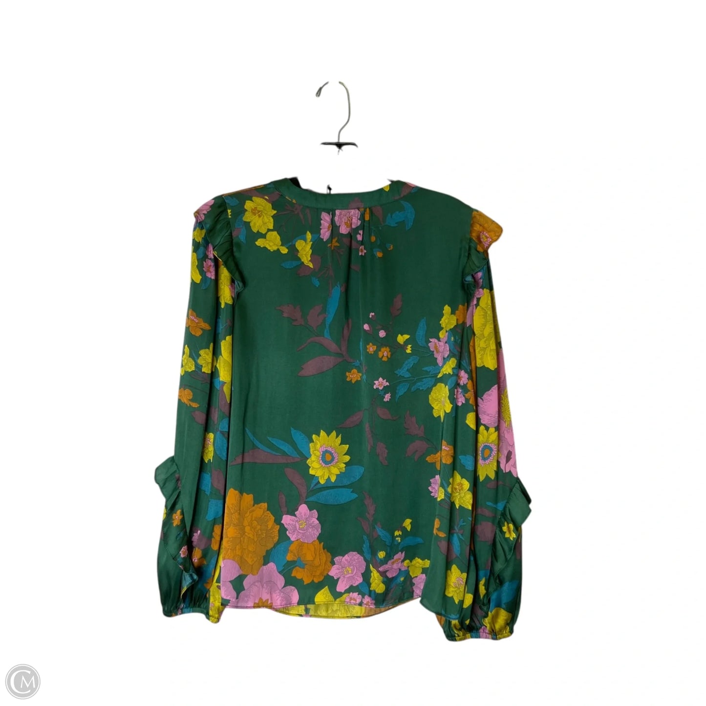 Top Long Sleeve By Current Air In Green, Size: M