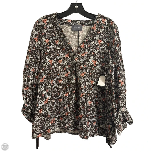 Top Long Sleeve By Clothes Mentor In Brown, Size: M