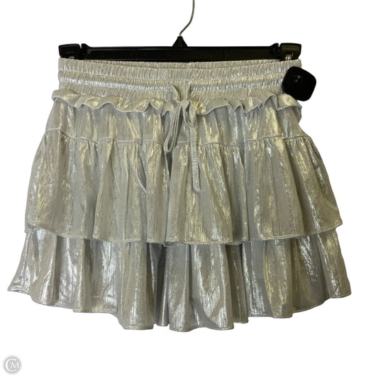 Skort By Clothes Mentor In Silver, Size: M