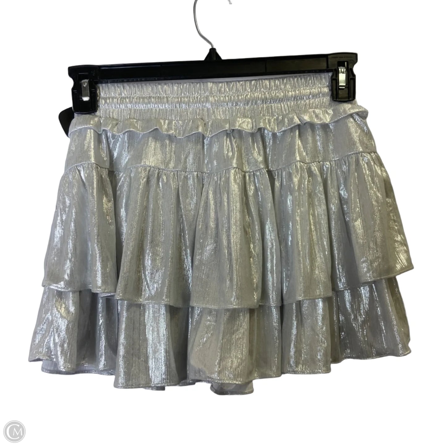 Skort By Clothes Mentor In Silver, Size: M
