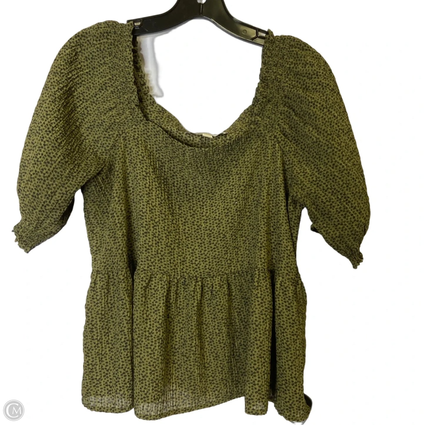 Top Short Sleeve By Loft In Green, Size: M