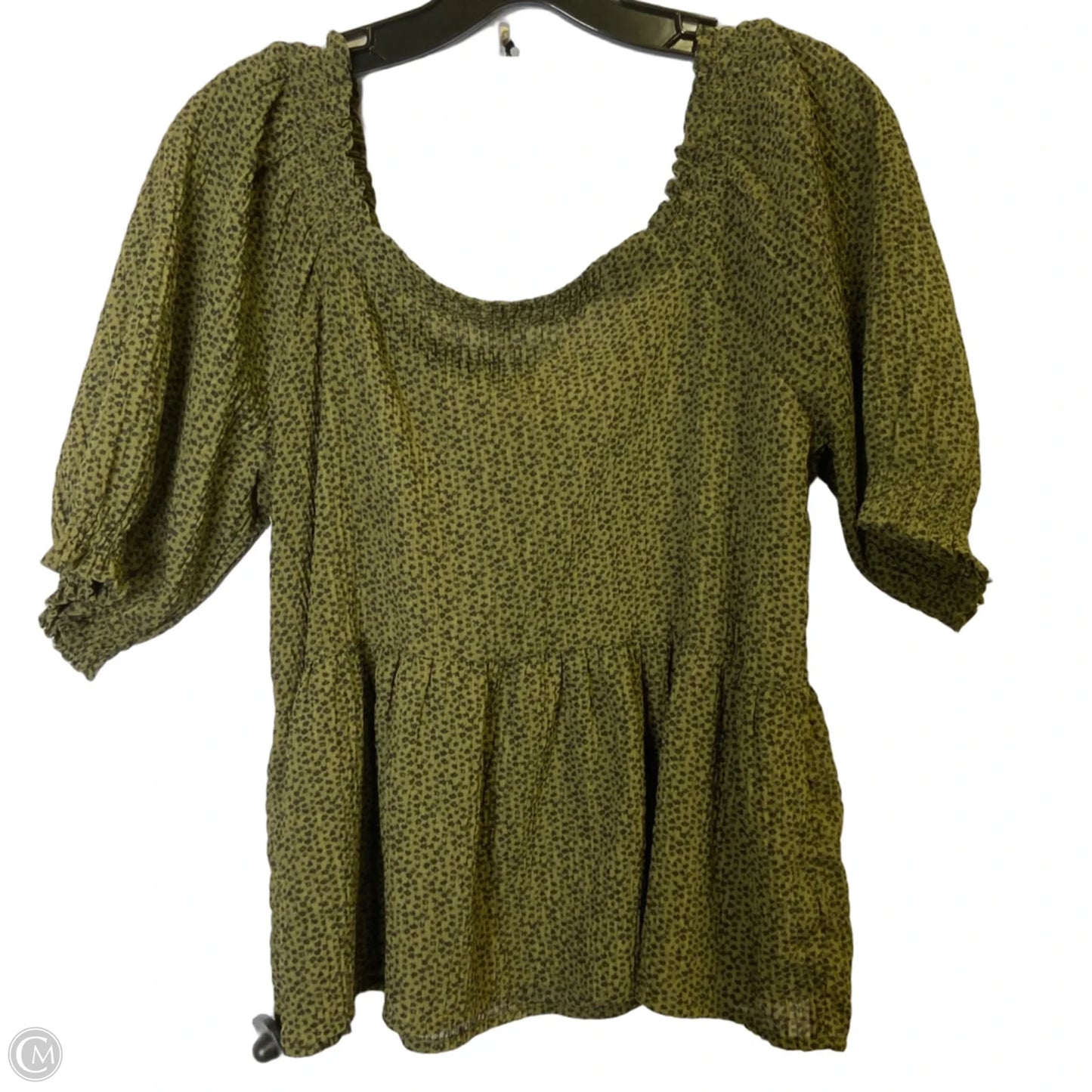 Top Short Sleeve By Loft In Green, Size: M