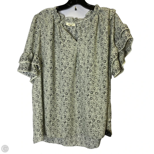 Blouse Short Sleeve By Max Studio In Cream, Size: 1x