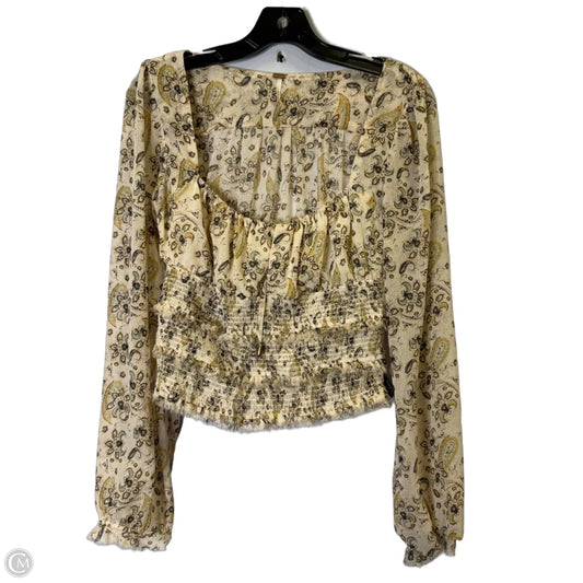 Top Long Sleeve By Free People In Pink, Size: S