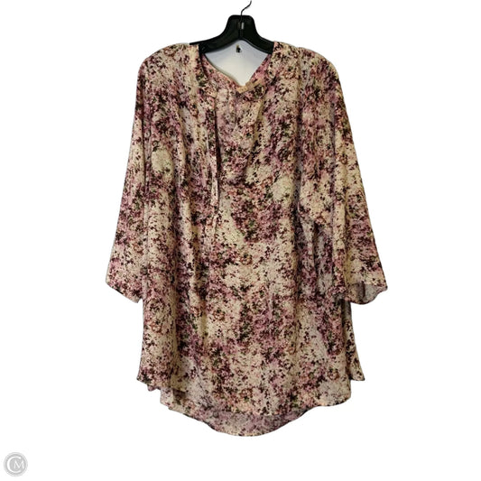 Blouse Short Sleeve By Philosophy In Pink, Size: 3x