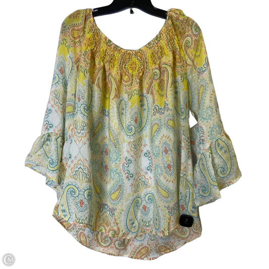 Top Short Sleeve By New Directions In Multi-colored, Size: 1x