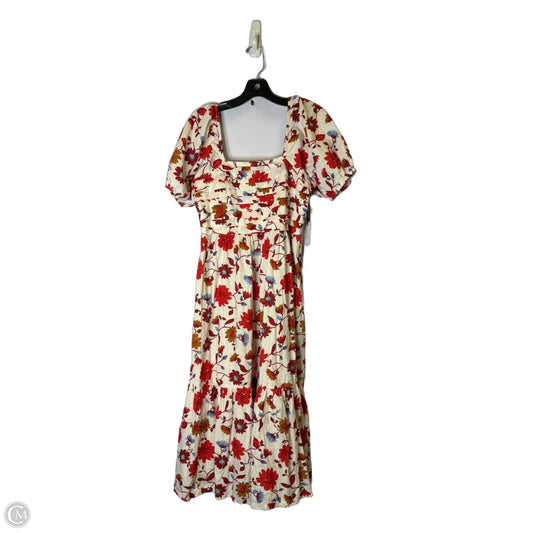 Dress Casual Maxi By Japna In Red & White, Size: M