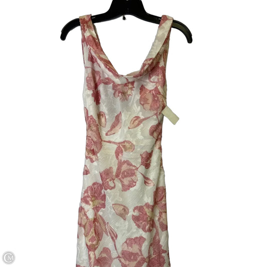 Dress Casual Maxi By Clothes Mentor In Pink & White, Size: 4