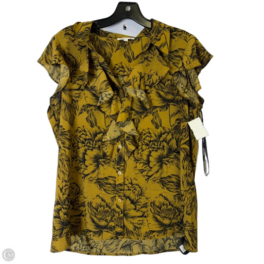 Top Sleeveless By Calvin Klein In Yellow, Size: L