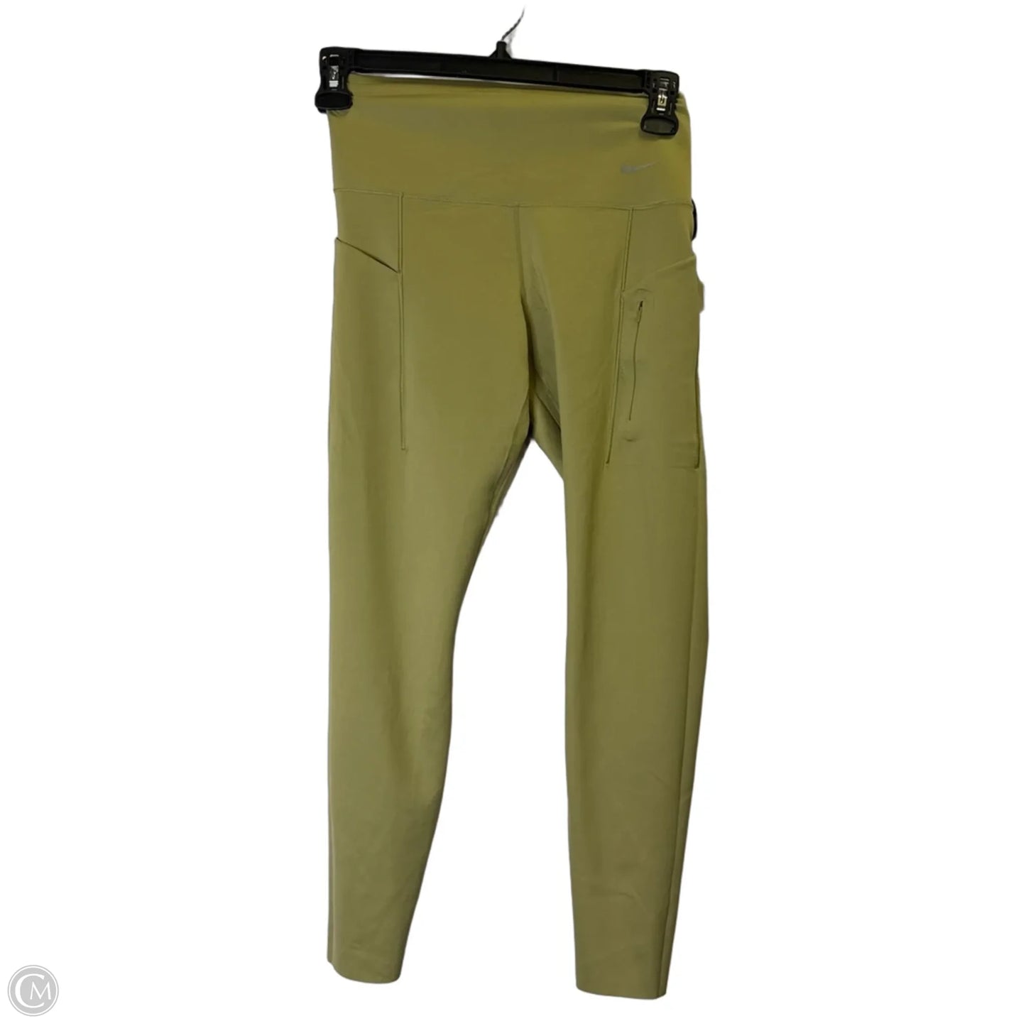 Athletic Leggings By Nike Apparel In Green, Size: M