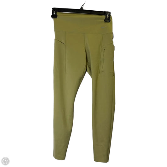 Athletic Leggings By Nike Apparel In Green, Size: M