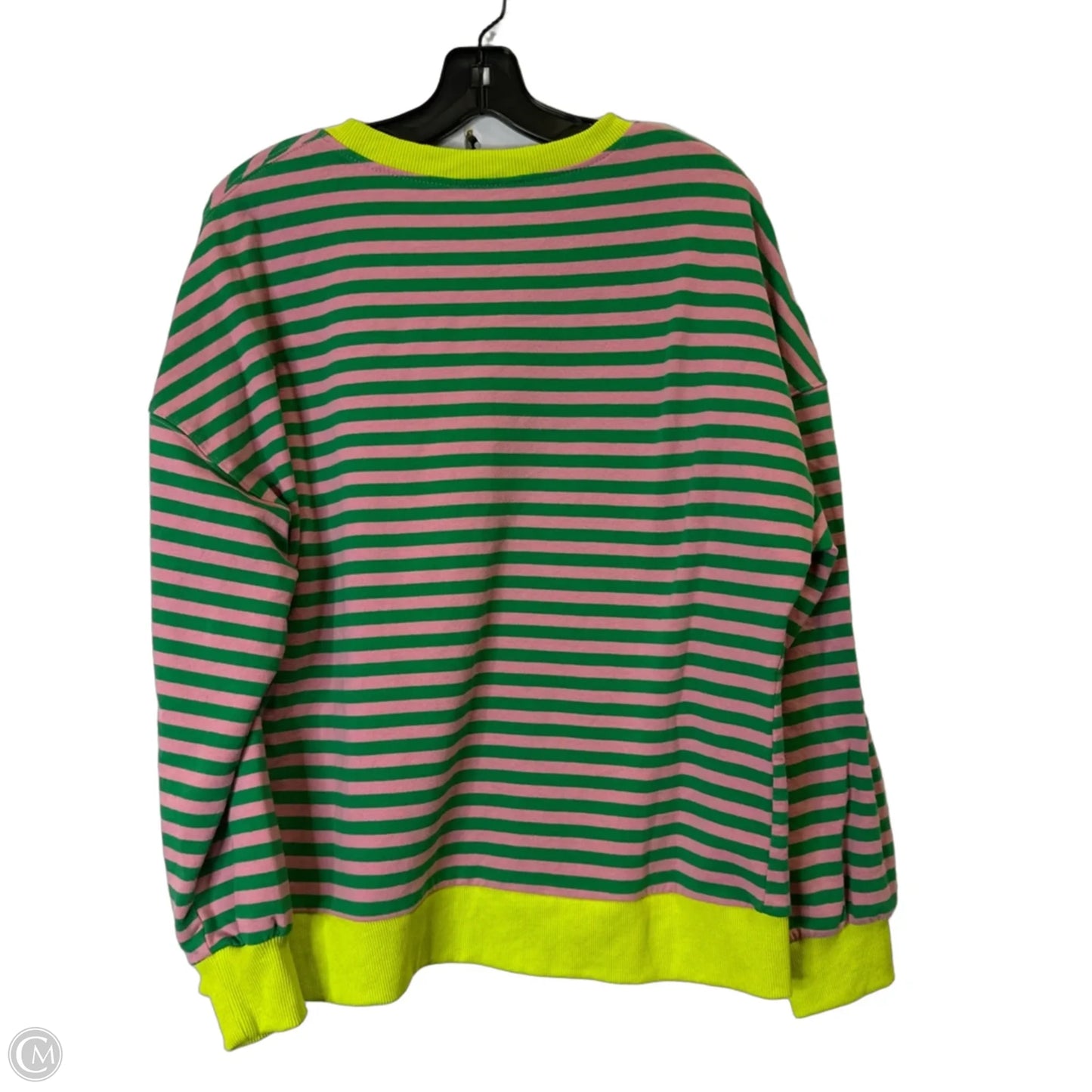 Sweatshirt Crewneck By Clothes Mentor In Striped Pattern, Size: L