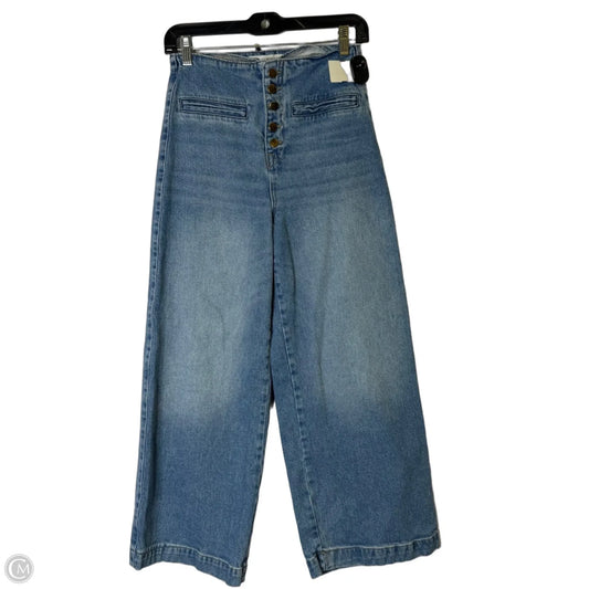 Jeans Straight By Zara In Blue Denim, Size: 4