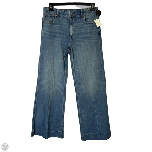 Jeans Straight By American Eagle In Blue Denim, Size: 8