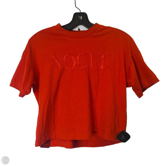 Athletic Top Short Sleeve By Puma In Red, Size: Xs