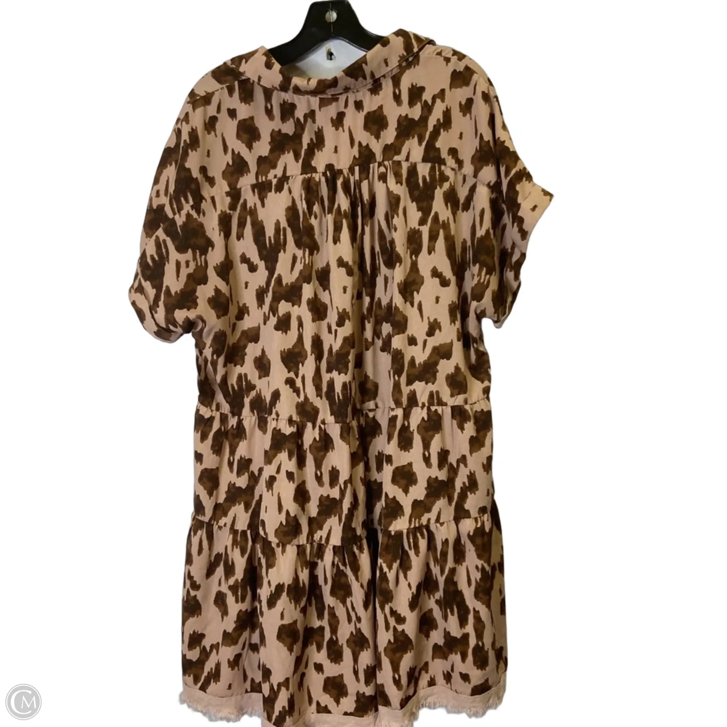Dress Casual Short By Umgee In Pink & Tan, Size: L