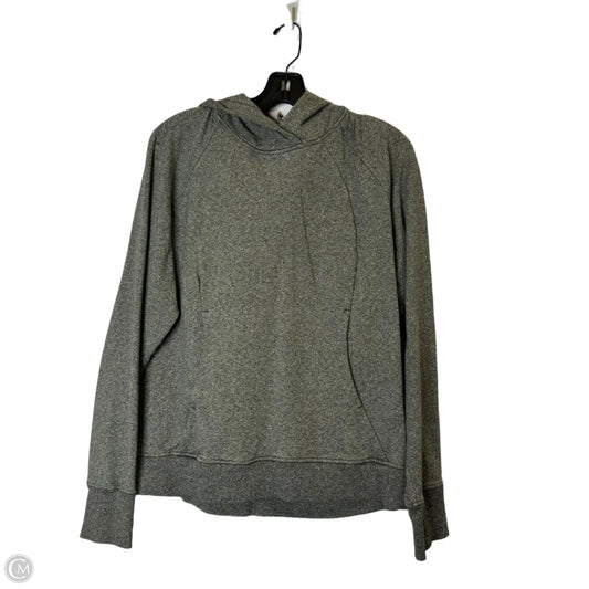 Athletic Sweatshirt Hoodie By Lululemon In Grey, Size: 10