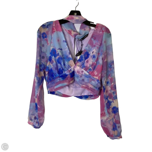 Top Long Sleeve By Zara In Purple, Size: L