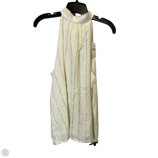 Top Sleeveless By Loft In Cream, Size: L