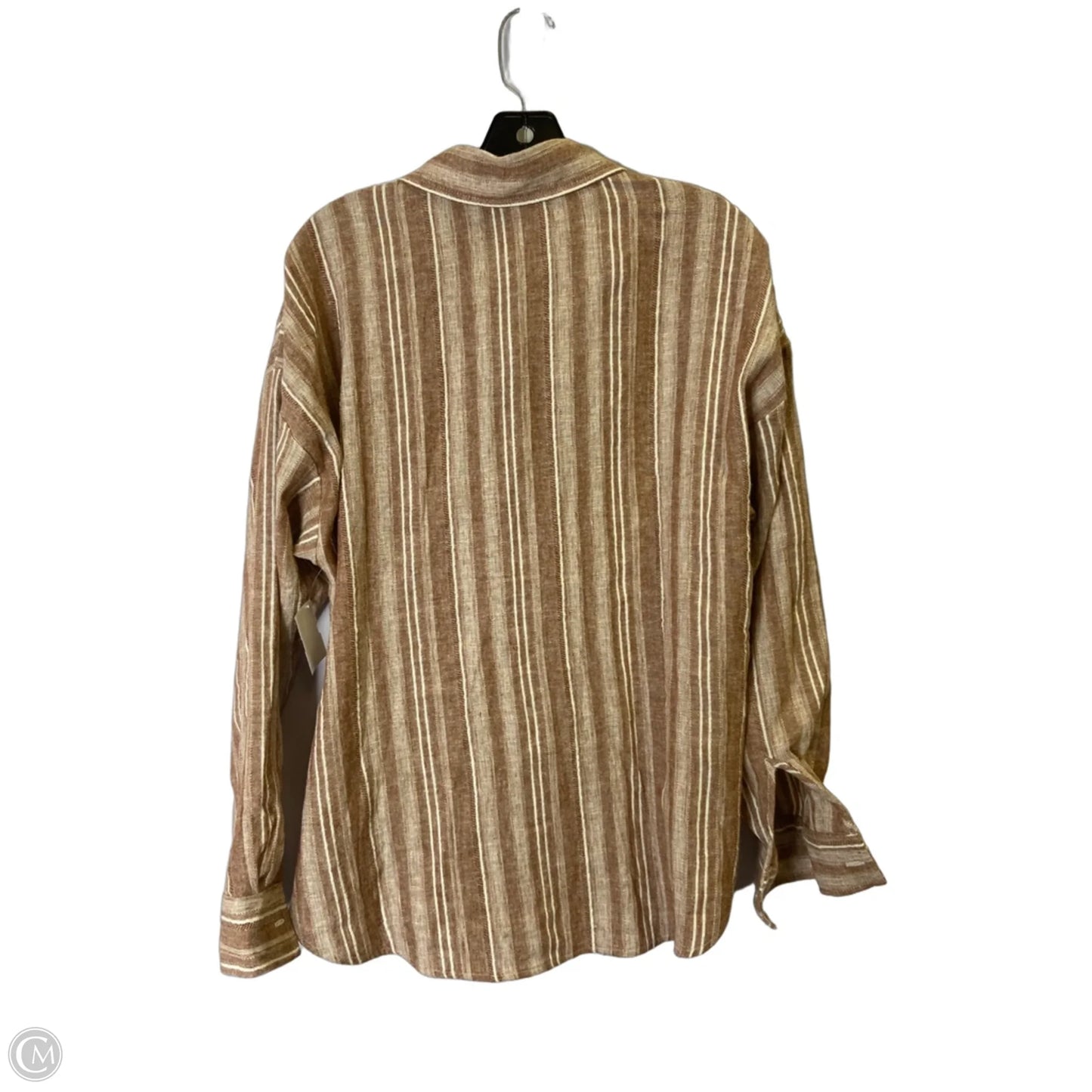 Top Long Sleeve By Lou And Grey In Striped Pattern, Size: S