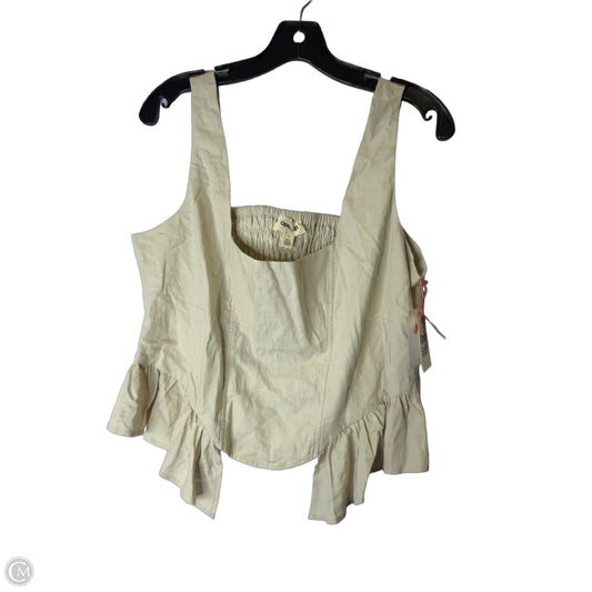 Top Sleeveless By Open Edit In Tan, Size: L