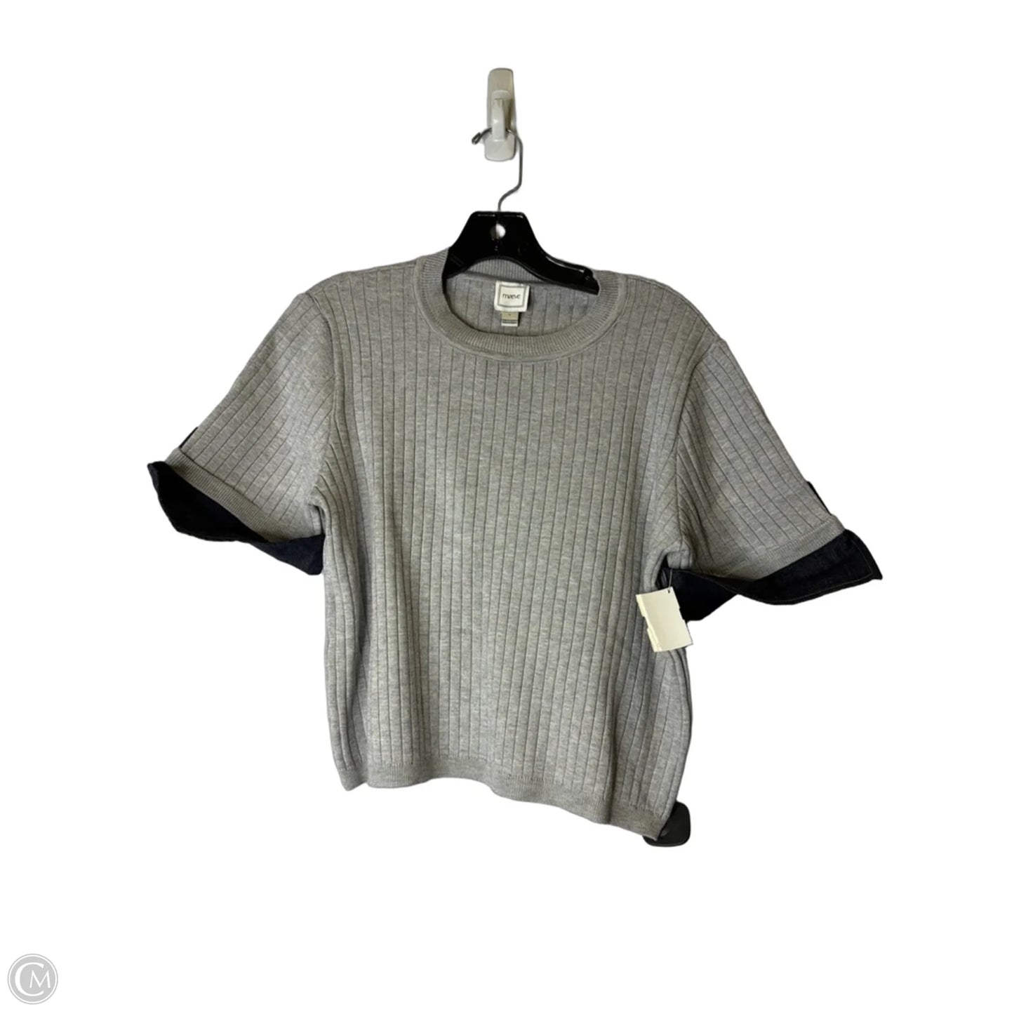Top Short Sleeve By Maeve In Grey, Size: L