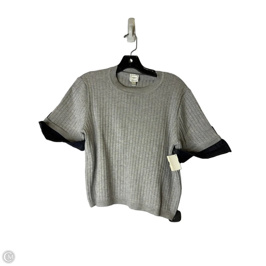 Top Short Sleeve By Maeve In Grey, Size: L