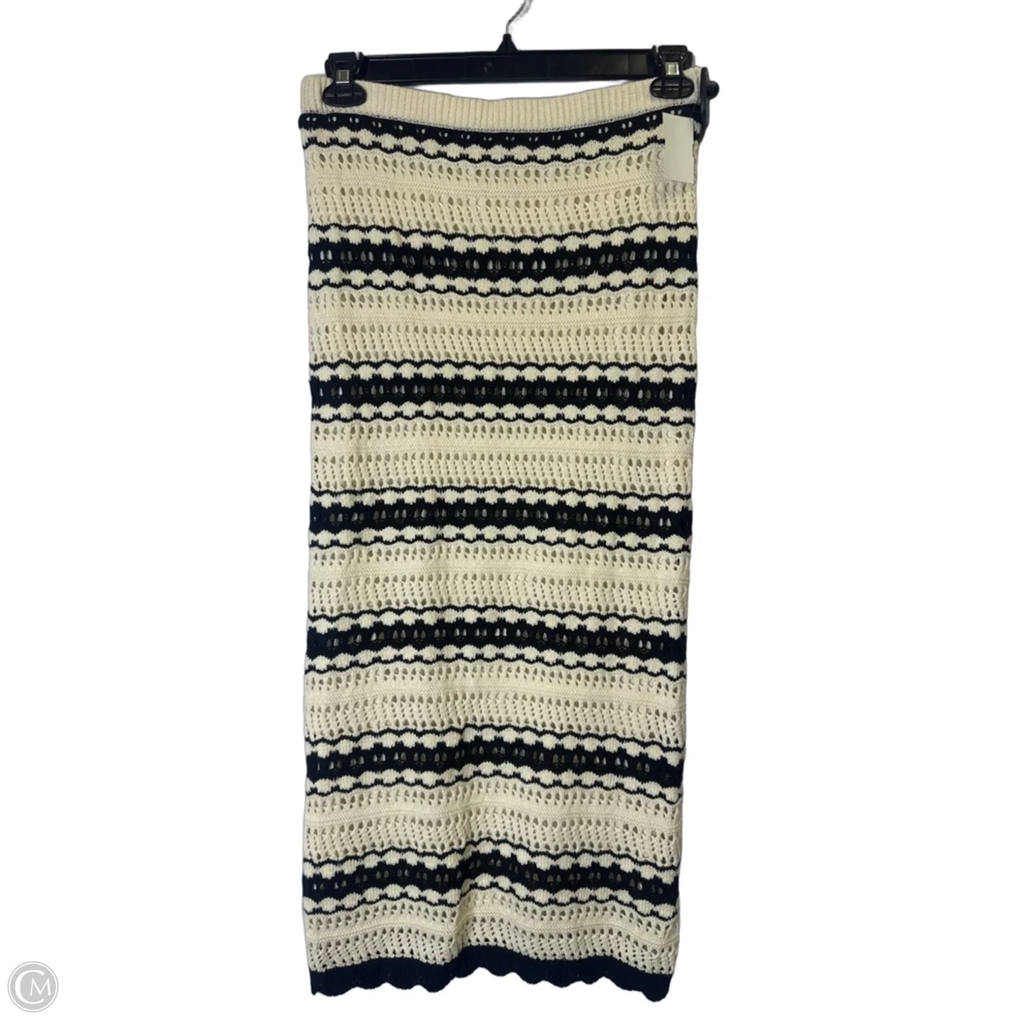 Skirt Maxi By Freshman In Black & Cream, Size: M