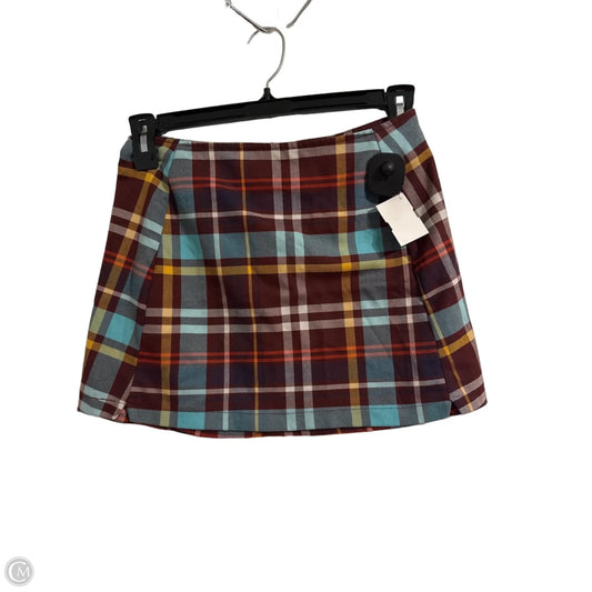 Skirt Mini & Short By Urban Outfitters In Plaid Pattern, Size: S