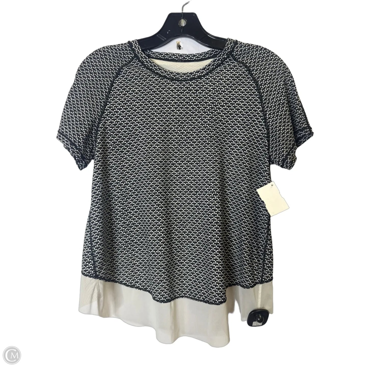 Athletic Top Short Sleeve By Lululemon In Black, Size: S