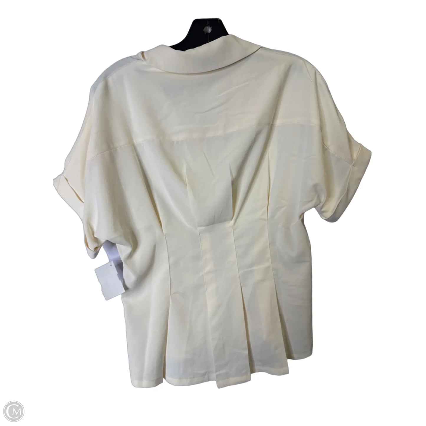 Top Short Sleeve By Adrianna Papell In Cream, Size: Xs