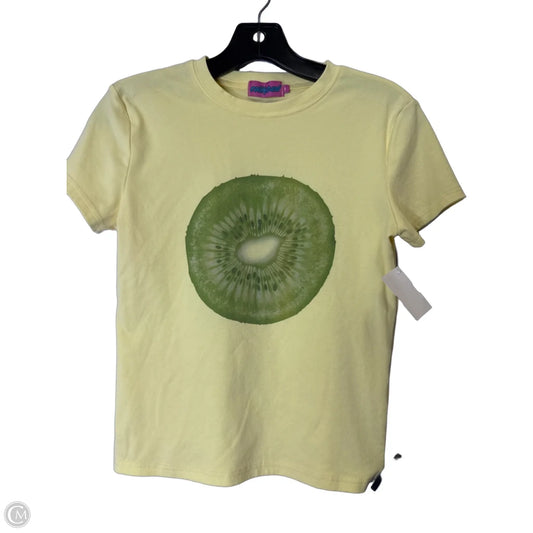 Top Short Sleeve By Edikted In Yellow, Size: M