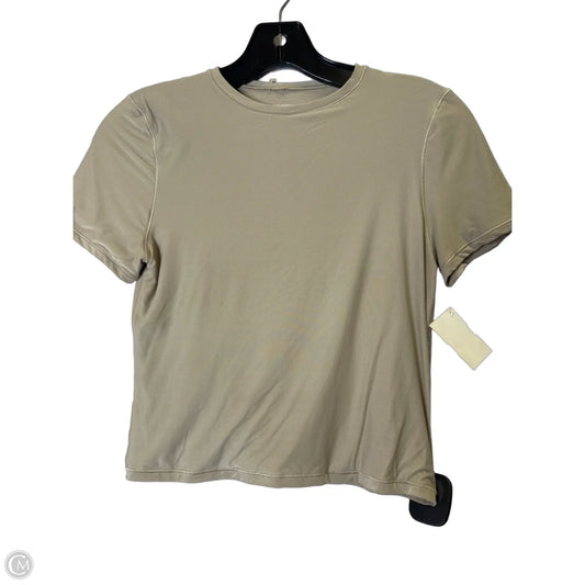 Athletic Top Short Sleeve By Aerie In Tan, Size: M