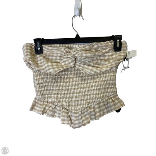 Top Sleeveless By Japna In Tan, Size: M