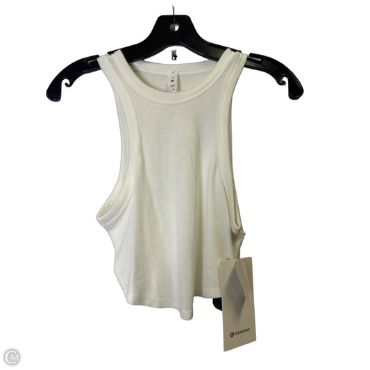 Athletic Tank Top By Lululemon In White, Size: 6