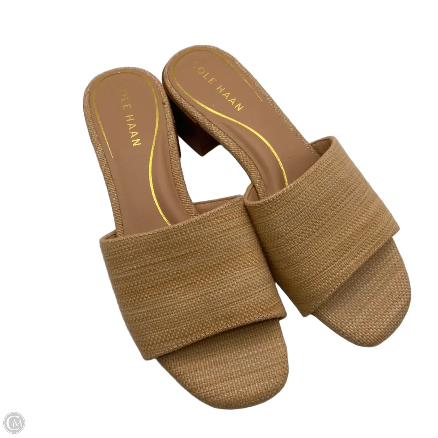 Sandals Heels Block By Cole-haan In Tan, Size: 7