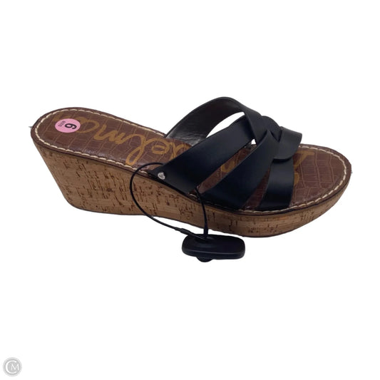 Sandals Heels Wedge By Sam Edelman In Black, Size: 9