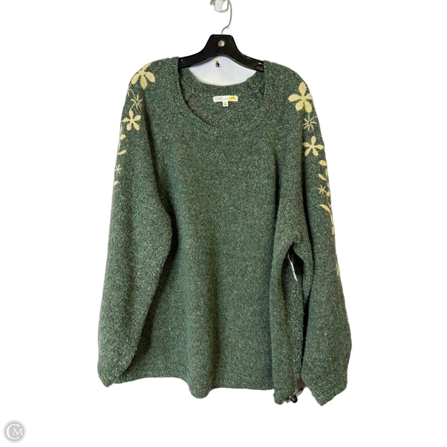 Sweater By C And C In Green, Size: 3x