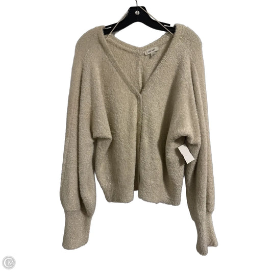 Sweater Cardigan By On 34th In Cream, Size: L
