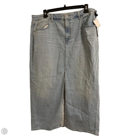 Skirt Maxi By Universal Thread In Blue Denim, Size: 18